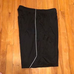 Nike Basketball Athletic Shorts Pockets Black Lg